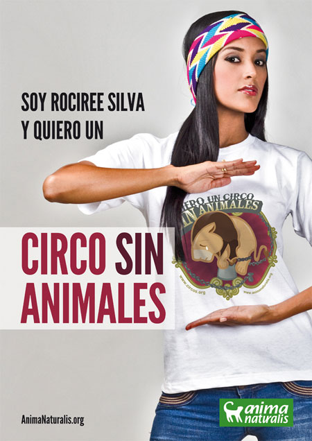 Rociree Silva se une a AnimaNaturalis por un Circo Sin Animales